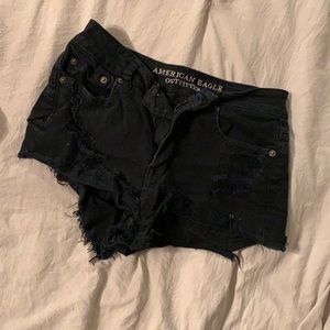 American eagle black shorts size 4